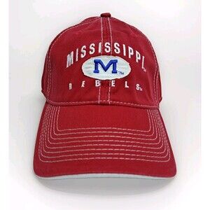 University of Mississippi Ole Miss Rebels Red Adjustable Hat Cap Drew Pearson
